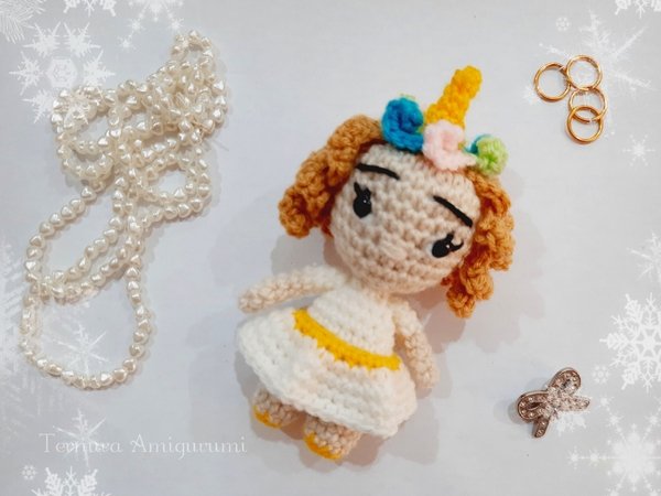 Crochet pattern Unicorn girl PDF English Deutsch Dutch Ternura Amigurumi