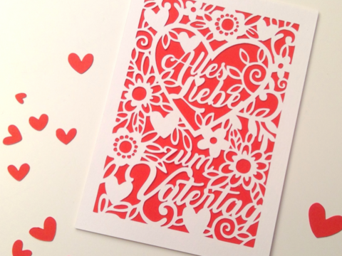 Karte Vatertag Plotterdatei SVG DXF FCM