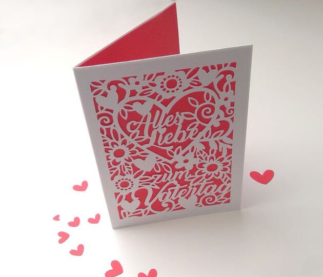 Karte Vatertag Plotterdatei SVG DXF