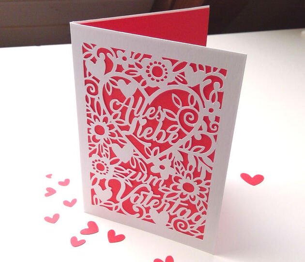 Karte Vatertag Plotterdatei SVG DXF