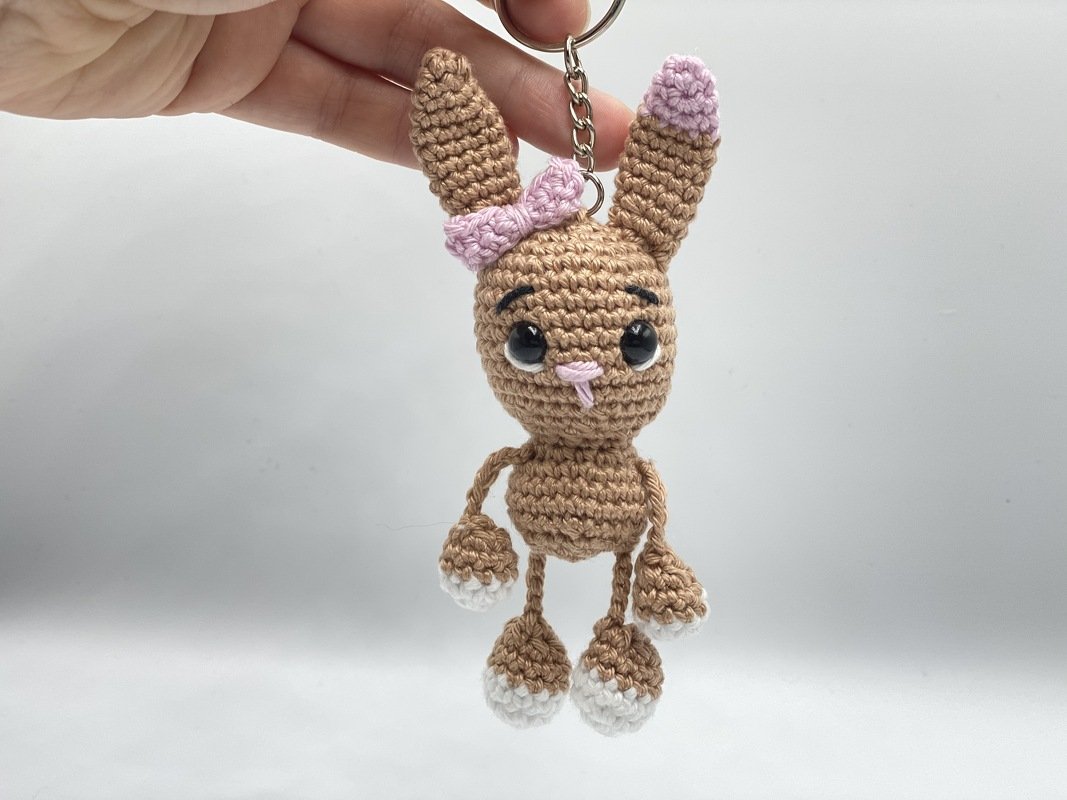 Crochet Pattern - keychain monkey and bunny - Image 3