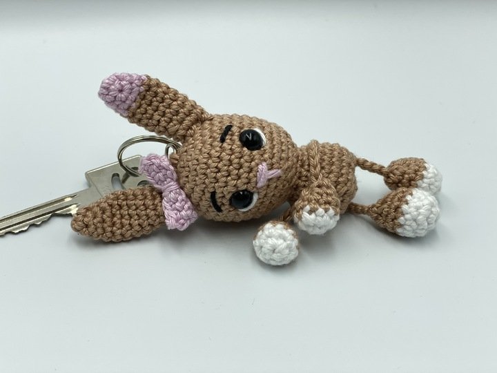 Häkelanleitung - Schlüsselanhänger Affe und Hase