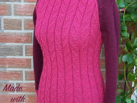 Strickanleitung für Raglanpullover "Licht und Schatten"