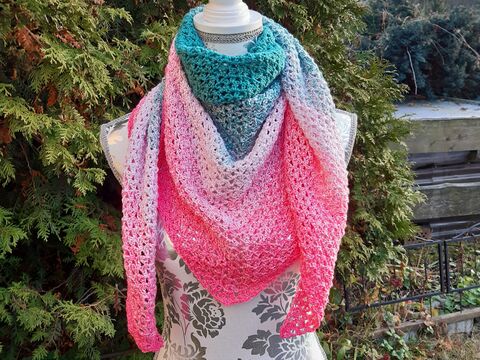 Dreieckstuch "verkreuzt" Häkelanleitung