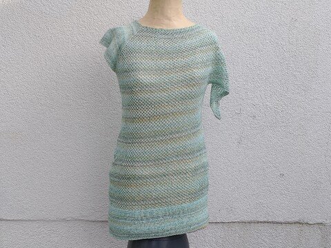 Anleitung gestrickte Asymmetrische Tunika