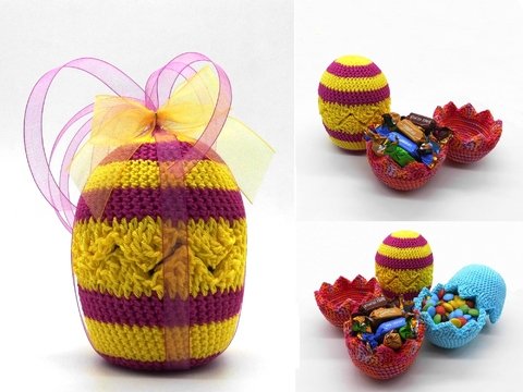 Osterei zum Füllen - super einfach und schnell - aus Wollresten