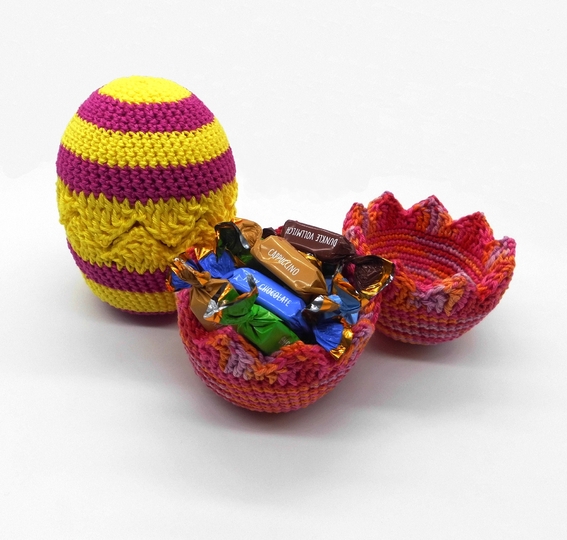 Osterei zum Füllen - super einfach und schnell - aus Wollresten