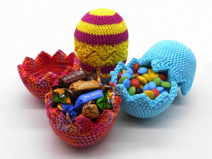 Osterei zum Füllen - super einfach und schnell - aus Wollresten