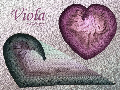 Häkelanleitung großes dichtes Dreieckstuch Viola