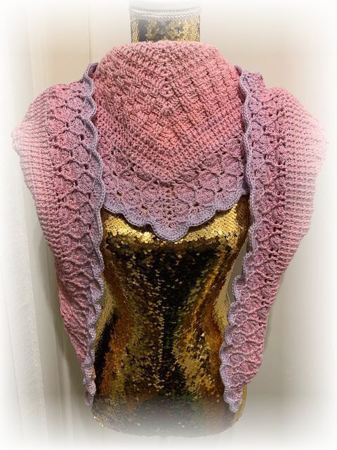 Häkelanleitung großes dichtes Dreieckstuch Viola - Bild 17