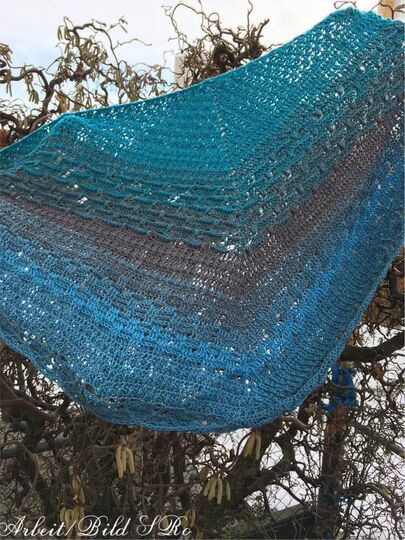 Häkelanleitung großes dichtes Dreieckstuch Viola