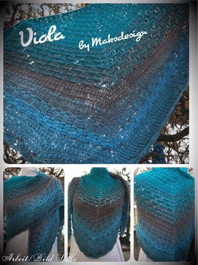 Häkelanleitung großes dichtes Dreieckstuch Viola
