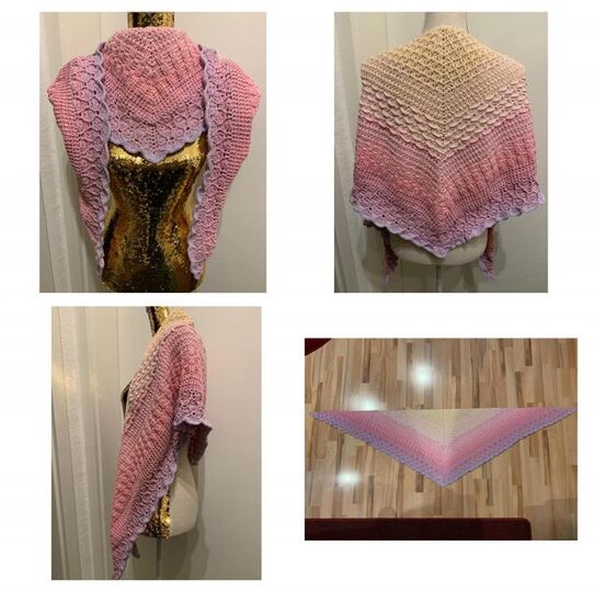 Häkelanleitung großes dichtes Dreieckstuch Viola