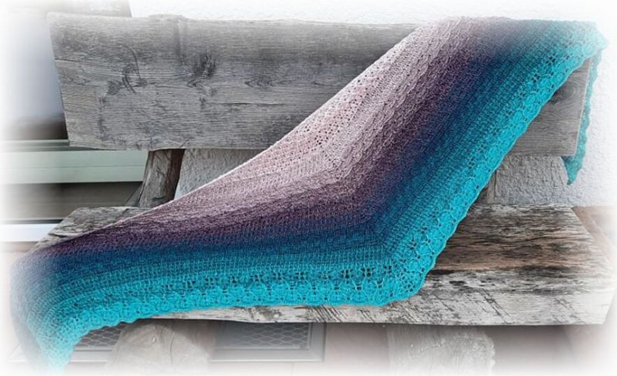 Häkelanleitung großes dichtes Dreieckstuch Viola