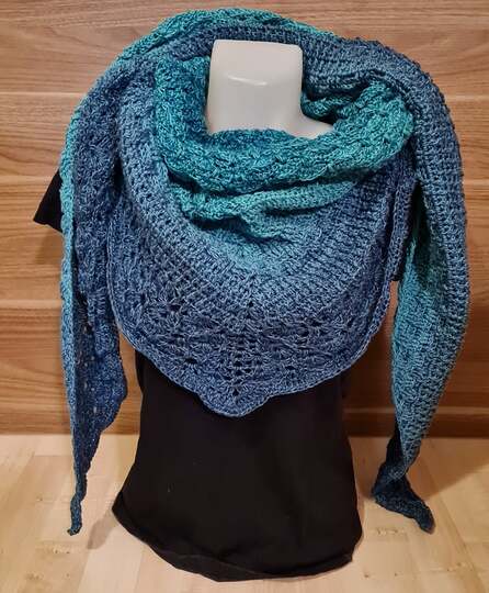 Häkelanleitung großes dichtes Dreieckstuch Viola