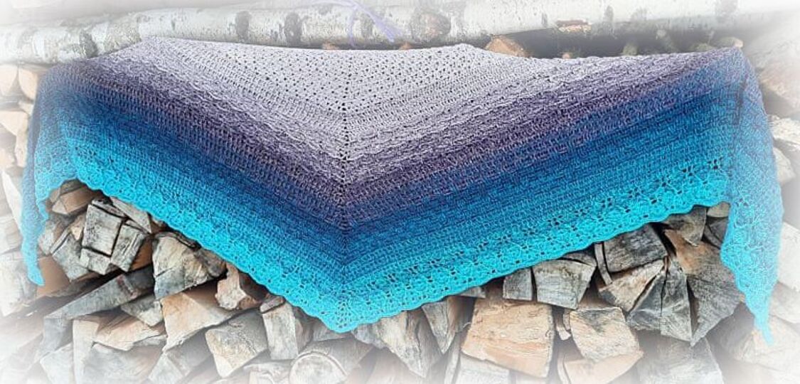 Häkelanleitung großes dichtes Dreieckstuch Viola