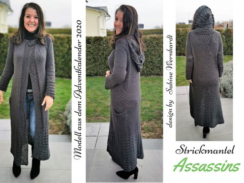 Strickmantel "WIZARD" Anleitung für alle Größen