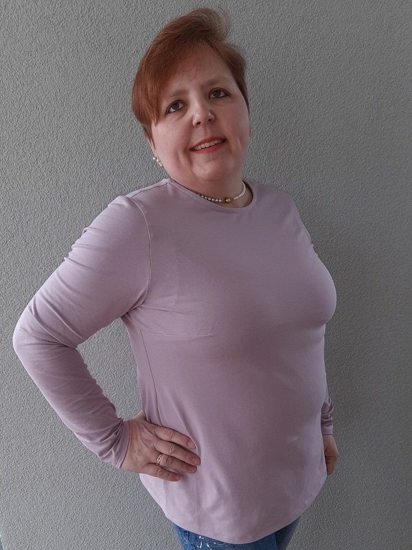 Anleitung Curvy basic- Sirt von 46 - 60 mit 2 Ausschnitttiefen und Rolli - Bild 8