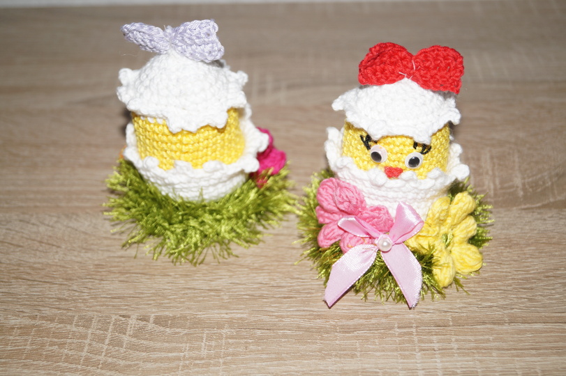 Osterdekoration "Neugierige Kücken" Häkelanleitung