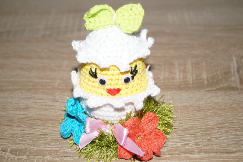 Osterdekoration "Neugierige Kücken" Häkelanleitung