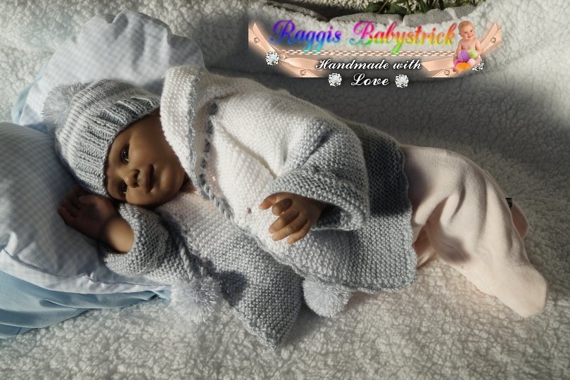 Strickanleitung für Baby's u. Reborns 3-teilig Modell Karin Gr. 50 - 56 - Bild 8