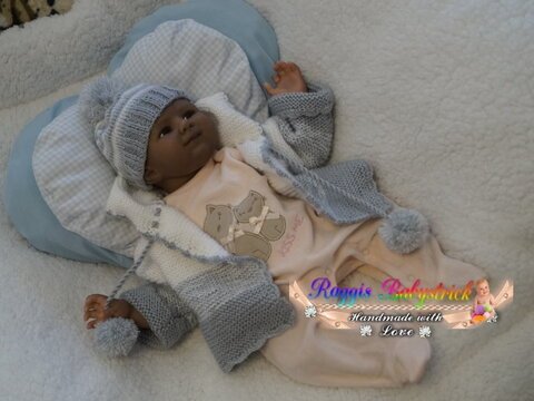 Strickanleitung für Baby's u. Reborns 3-teilig Modell Karin Gr. 50 - 56