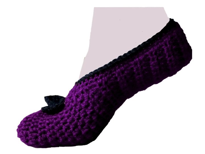 Häkelanleitung: Ballerina Hausschuh