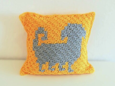 Anleitung Kissen mit Mopsmotiv