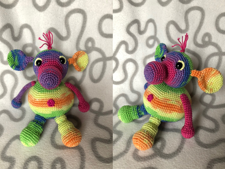 Häkelanleitung Kleines Monster "Kugelrund"