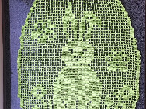 Osterhase Mümmel Filetdeckchen Häkelanleitung