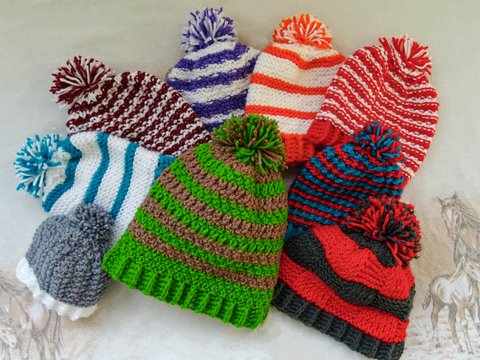 Anleitung Mützen stricken in allen Größen, 14 verschiedene Mützen + Video