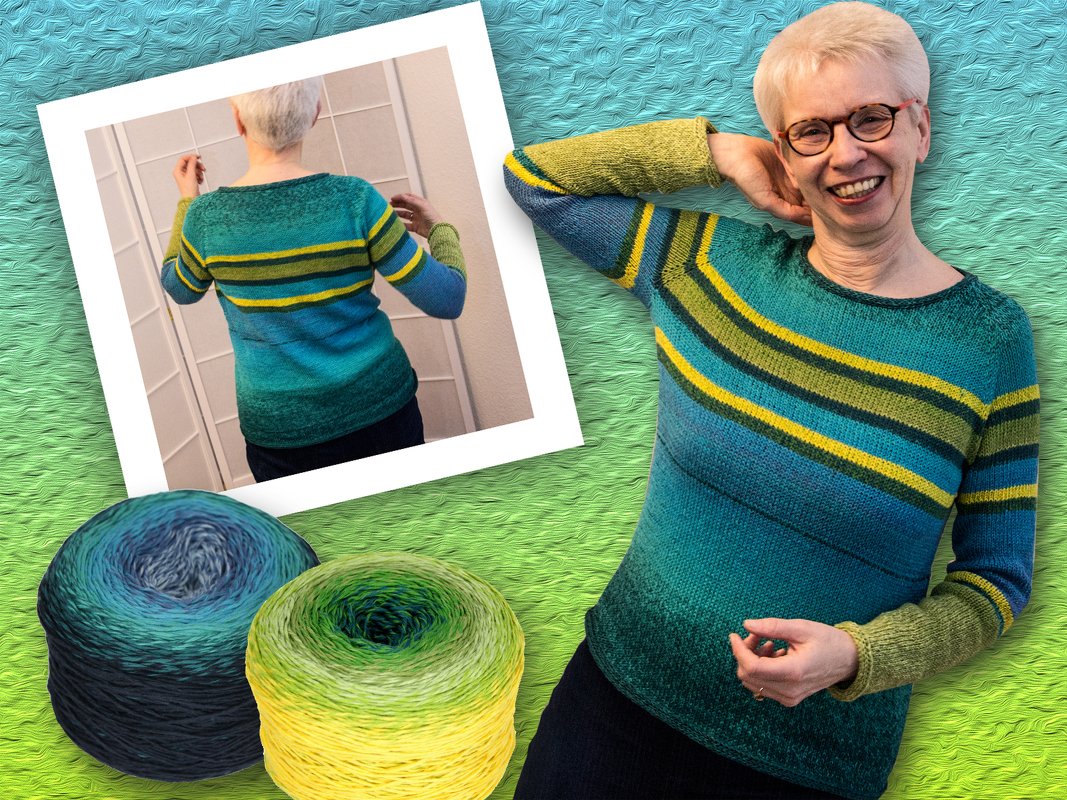 Raglanpullover mit Streifen-Passe, RVO