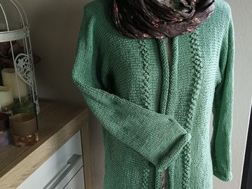 Anleitung Strickjacke - Schalkragenjacke "Schimmer" mit 3/4 Arm