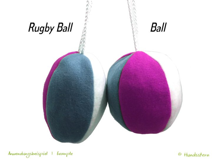 SPEIK Ball and Rugby Ball, each in 2 sizes. Sewing pattern