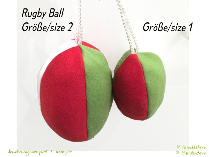 SPEIK Ball und Rugby Ball, je in 2 Größen. Nähanleitung + Schnitt