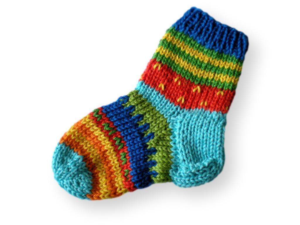Babysocken Strickanleitung kunterbunt in 3 Größen - Bild 5
