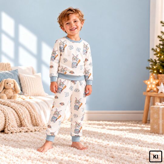 Schnittmuster Kinder Pyjama Anna + Rüdiger für Nähanfänger