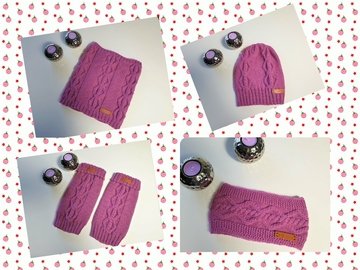 179 Sparset mit 4 Anleitungen Beinstulpen Schlauchschal Stirnband Beanie
