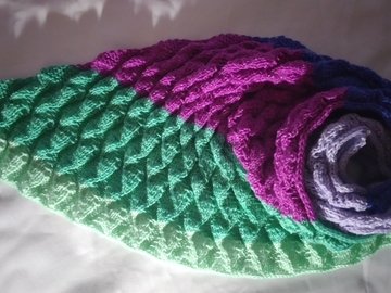 Strickanleitung "Twist" asymetrisches Dreieckstuch