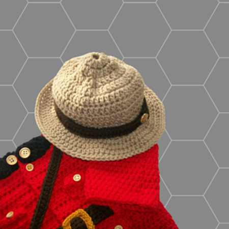 Crochet Pattern Baby RCMP Outfit
