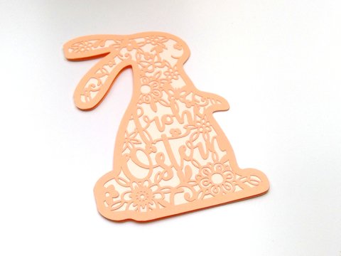 Karte Osterhase mit Kuvert Plotterdatei SVG DXF