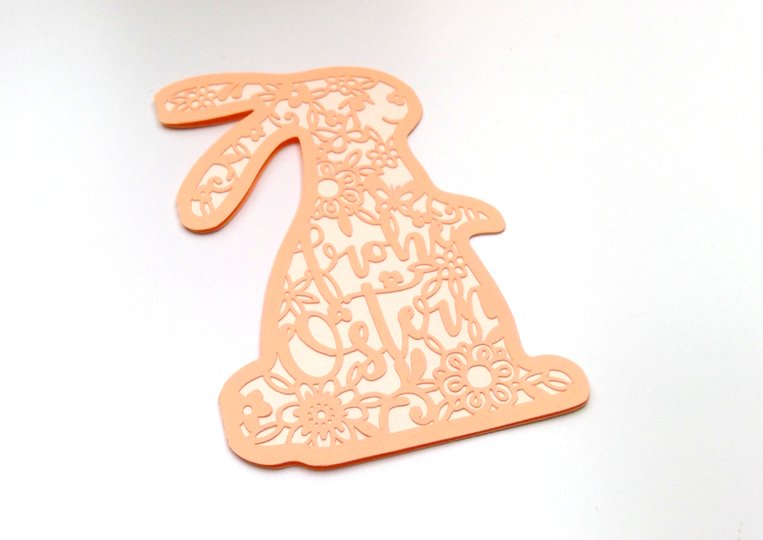 Karte Osterhase mit Kuvert Plotterdatei SVG DXF