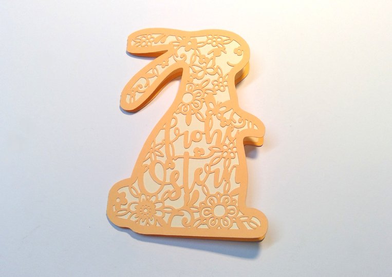 Karte Osterhase mit Kuvert Plotterdatei SVG DXF
