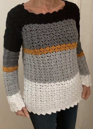 Pattern Slanted Squares Sweater