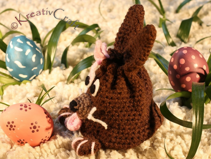 easter bunny bag - crochet pattern