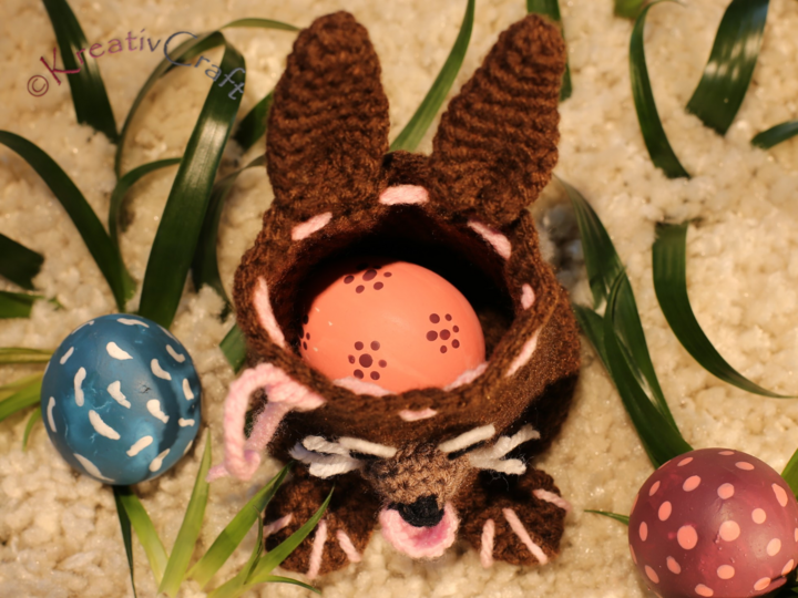 Freches Osterhasen-Säckchen - Häkelanleitung