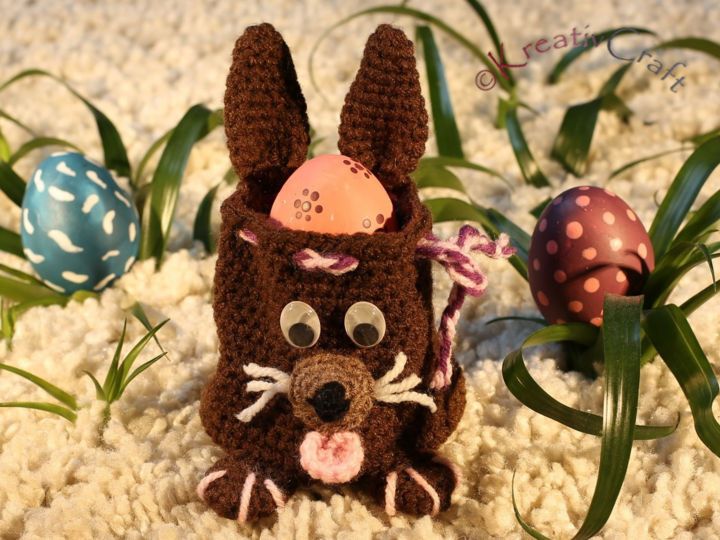 Freches Osterhasen-Säckchen - Häkelanleitung