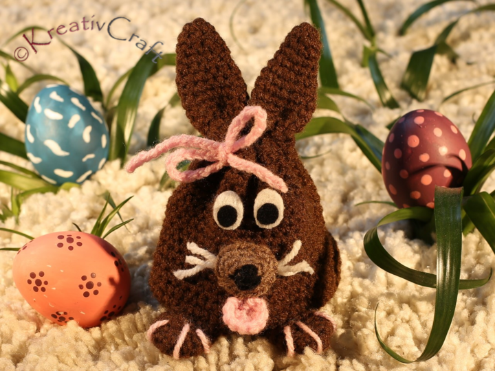 Freches Osterhasen-Säckchen - Häkelanleitung