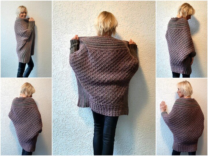 Jacke,"Relaxie", Häkeln, alle Größen!