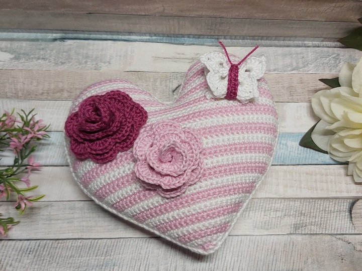 Häkelanleitung "Hab-Dich-Lieb" Herz (Valentinstag, Muttertag, Duftkissen)